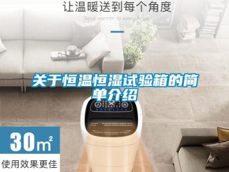知識百科關于恒溫恒濕試驗箱的簡單介紹