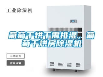行業(yè)新聞葡萄干烘干需排濕，葡萄干烘房除濕機