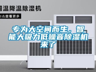 行業(yè)新聞專為大空間而生，智能大吸力低噪音除濕機來了