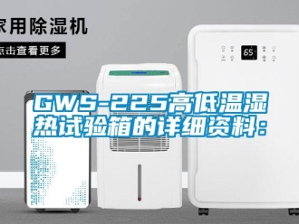 常見問題GWS-225高低溫濕熱試驗箱的詳細資料：