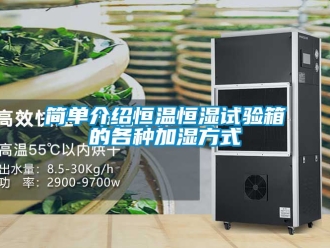 知識(shí)百科簡(jiǎn)單介紹恒溫恒濕試驗(yàn)箱的各種加濕方式