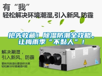 常見問題搶先收藏！除濕防潮全攻略，讓梅雨季“不黏人”！