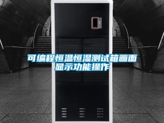 知識百科可編程恒溫恒濕測試箱畫面顯示功能操作
