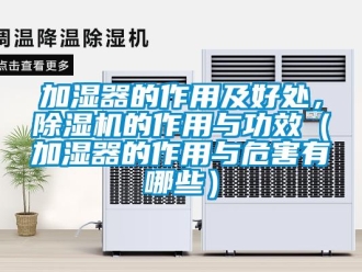 行業(yè)新聞加濕器的作用及好處，除濕機的作用與功效（加濕器的作用與危害有哪些）