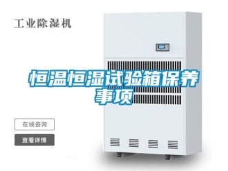 知識(shí)百科恒溫恒濕試驗(yàn)箱保養(yǎng)事項(xiàng)