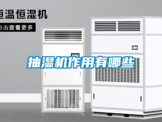 企業(yè)新聞抽濕機(jī)作用有哪些