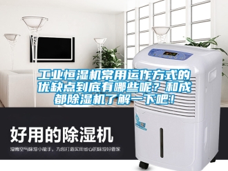 常見(jiàn)問(wèn)題工業(yè)恒濕機(jī)常用運(yùn)作方式的優(yōu)缺點(diǎn)到底有哪些呢？和成都除濕機(jī)了解一下吧！