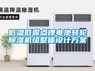 常見問題低溫低露點鋰電池轉(zhuǎn)輪除濕機組整體設(shè)計方案