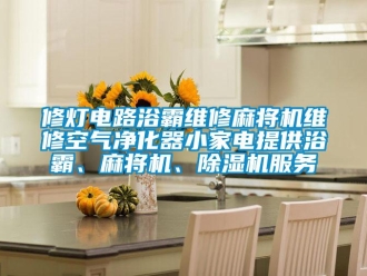 行業(yè)新聞修燈電路浴霸維修麻將機維修空氣凈化器小家電提供浴霸、麻將機、除濕機服務