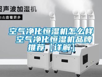 知識百科空氣凈化恒濕機(jī)怎么樣 空氣凈化恒濕機(jī)品牌推薦【詳解】