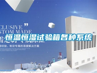 行業(yè)新聞恒溫恒濕試驗箱各種系統(tǒng)