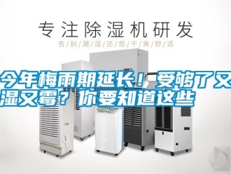 行業(yè)新聞今年梅雨期延長！受夠了又濕又霉？你要知道這些