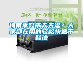 行業(yè)新聞梅雨季鞋子天天濕？大家都在用的輕松快速干鞋法
