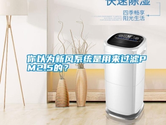 行業(yè)新聞你以為新風(fēng)系統(tǒng)是用來過濾PM2.5的？