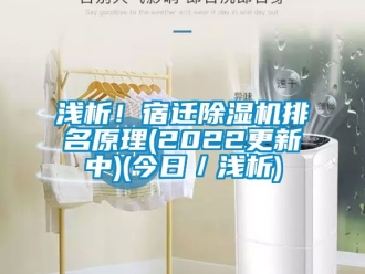 行業(yè)新聞淺析！宿遷除濕機排名原理(2022更新中)(今日／淺析)