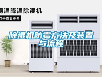 行業(yè)新聞除濕機防霉方法及裝置與流程