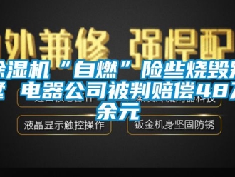 企業(yè)新聞除濕機(jī)“自燃”險(xiǎn)些燒毀別墅 電器公司被判賠償48萬(wàn)余元