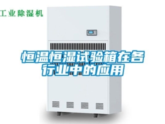 知識百科恒溫恒濕試驗箱在各行業(yè)中的應用