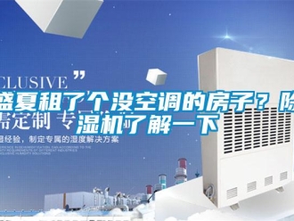 知識百科盛夏租了個沒空調(diào)的房子？除濕機了解一下