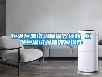 知識(shí)百科恒溫恒濕試驗(yàn)箱保養(yǎng)須知 恒溫恒濕試驗(yàn)箱如何操作
