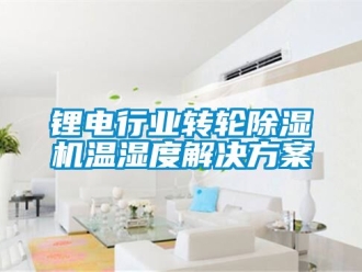 常見問題鋰電行業(yè)轉(zhuǎn)輪除濕機溫濕度解決方案