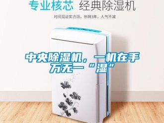 知識百科中央除濕機，一機在手萬無一“濕”