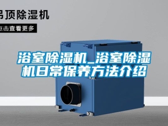 行業(yè)新聞浴室除濕機(jī)_浴室除濕機(jī)日常保養(yǎng)方法介紹