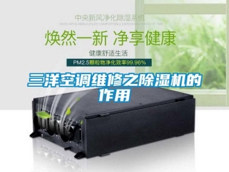 行業(yè)新聞三洋空調(diào)維修之除濕機(jī)的作用