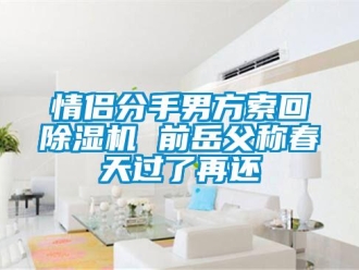 行業(yè)新聞情侶分手男方索回除濕機 前岳父稱春天過了再還