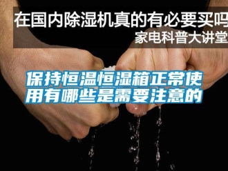 常見(jiàn)問(wèn)題保持恒溫恒濕箱正常使用有哪些是需要注意的