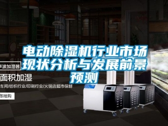 行業(yè)新聞電動除濕機行業(yè)市場現(xiàn)狀分析與發(fā)展前景預測