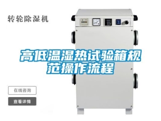 常見問題高低溫濕熱試驗(yàn)箱規(guī)范操作流程