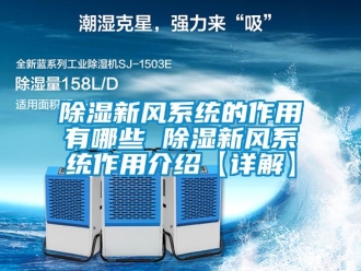 行業(yè)新聞除濕新風(fēng)系統(tǒng)的作用有哪些 除濕新風(fēng)系統(tǒng)作用介紹【詳解】