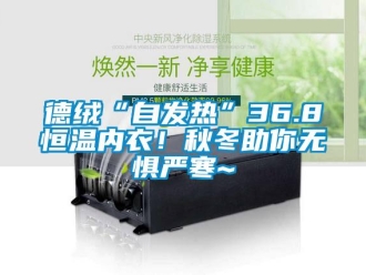 知識(shí)百科德絨“自發(fā)熱”36.8恒溫內(nèi)衣！秋冬助你無(wú)懼嚴(yán)寒~