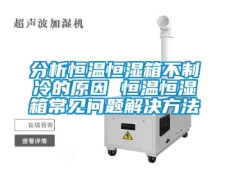 知識(shí)百科分析恒溫恒濕箱不制冷的原因 恒溫恒濕箱常見問題解決方法