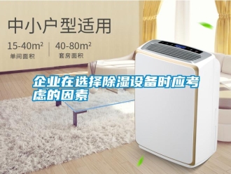 行業(yè)新聞企業(yè)在選擇除濕設(shè)備時(shí)應(yīng)考慮的因素