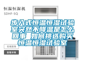 知識(shí)百科步入式恒溫恒濕試驗(yàn)室突然不降溫是怎么回事 如何挑選購(gòu)買恒溫恒濕試驗(yàn)室
