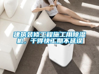 行業(yè)新聞建筑裝修工程施工用除濕機(jī)，干得快工期不延誤