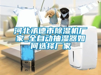 企業(yè)新聞河北承德市除濕機廠家_全自動抽濕器如何選擇廠家