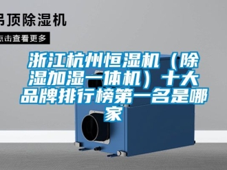 企業(yè)新聞?wù)憬贾莺銤駲C(jī)（除濕加濕一體機(jī)）十大品牌排行榜第一名是哪家