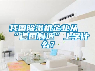 知識(shí)百科我國(guó)除濕機(jī)企業(yè)從“德國(guó)制造”上學(xué)什么？