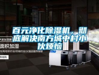企業(yè)新聞百元凈化除濕機，徹底解決南方城中村小伙煩惱