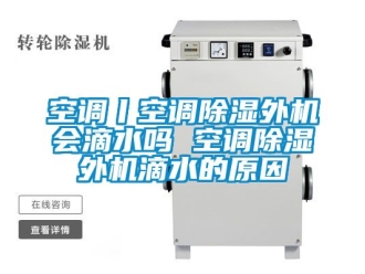 行業(yè)新聞空調(diào)丨空調(diào)除濕外機(jī)會(huì)滴水嗎 空調(diào)除濕外機(jī)滴水的原因