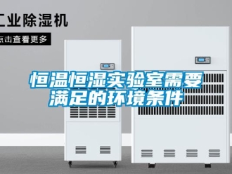 知識百科恒溫恒濕實驗室需要滿足的環(huán)境條件